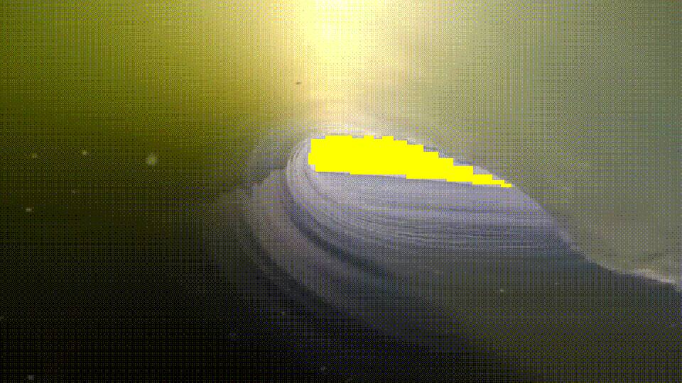 Yellowwhirlaway, left screen — animated collage.