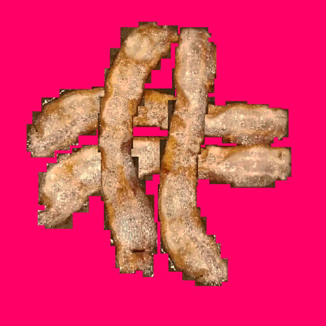 Legendary Weave — a square animated collage of interlacing forms.