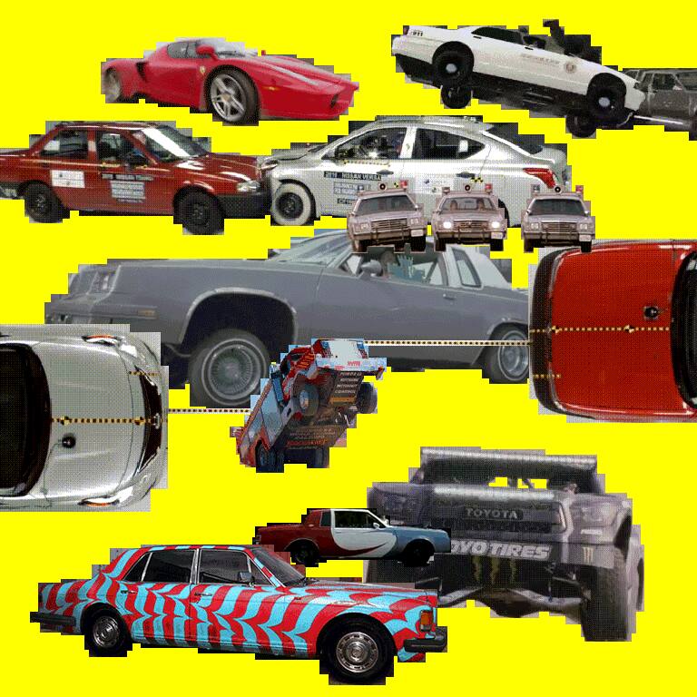 Cerebralconcrete — a square animated collage of dense, layered imagery.